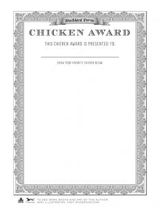 unusual chickens certificate so readers can create their own