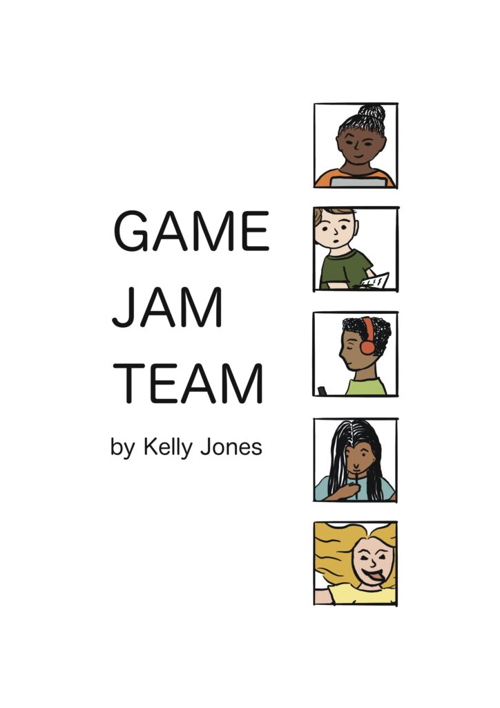 Title page design for Game Jam Team by Kelly Jones.