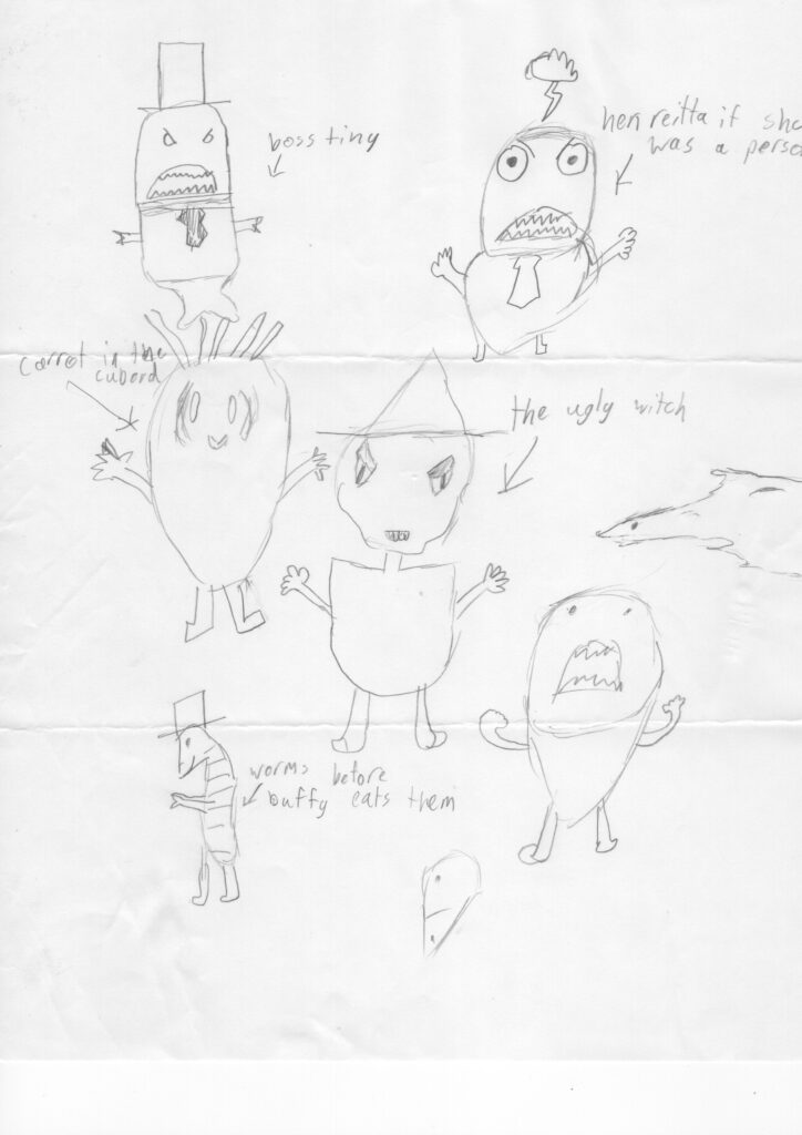 kid drawings from an Unusual Chickens reader